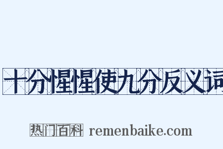 十分惺惺使九分反义词是什么意思的图片